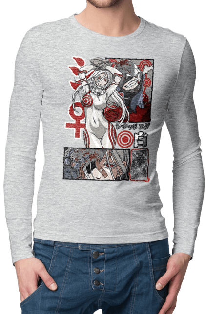 Чоловічій лонгслів з принтом "Deadman Wonderland Сіро". Deadman wonderland, shiro, аніме, в`язниця, карнавал мертвечини, країна чудес смертників, манга, сиро, сіро, шіро. 2070702