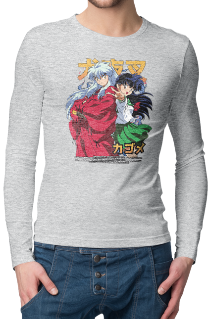 Чоловічій лонгслів з принтом "Inuyasha". Anime, inuyasha, manga, rumiko takahashi, аніме, демон охоронець, манга, руміко такахасі. 2070702