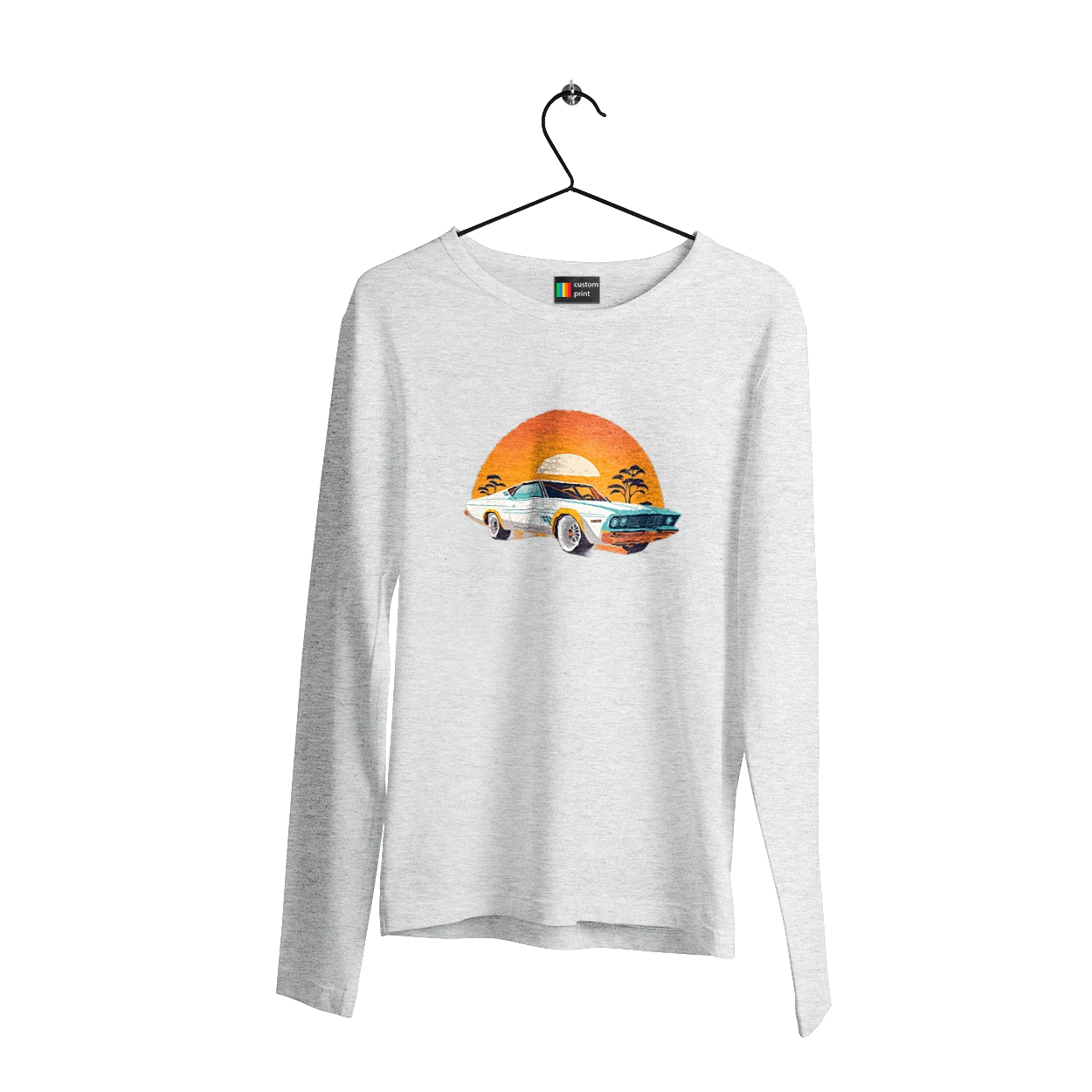 Beautiful car at sunset