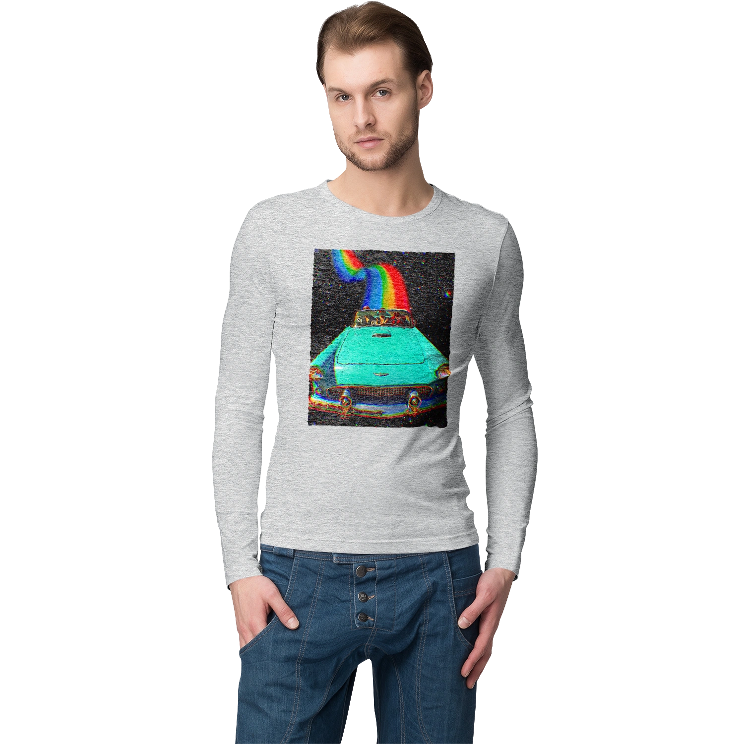 Picture, a car in space