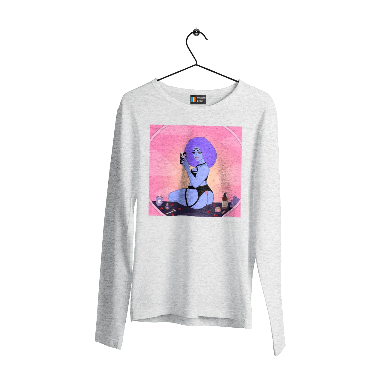 Фиолетовая Девушка Фото В Зеркале