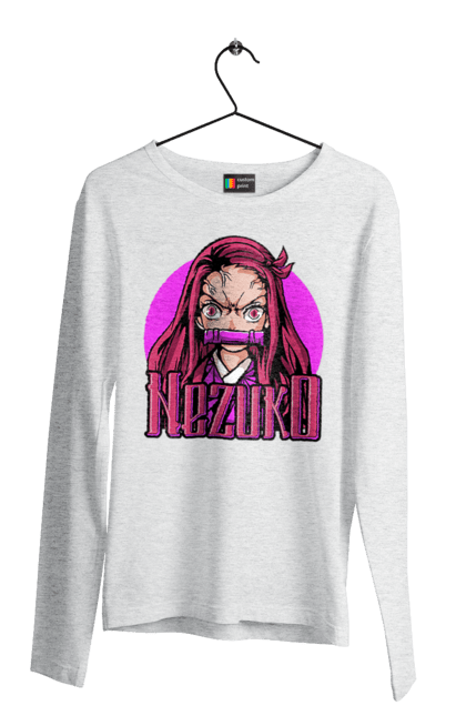 Men's longsleeve with prints Demon Slayer Nezuko. Anime, demon slayer, kimetsu no yaiba, manga, nezuko, serial. 2070702