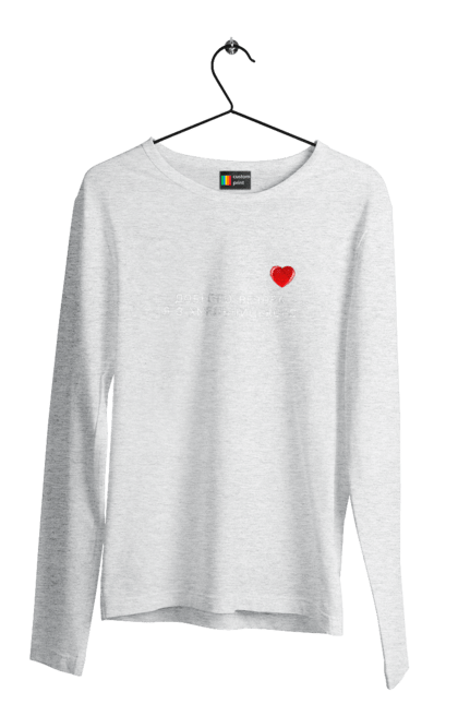 Men`s longsleeve with prints Good evening, I`m from Khmelnytskyi. City, good evening, heart, khmelnytskyi, region, ukraine. 2070702