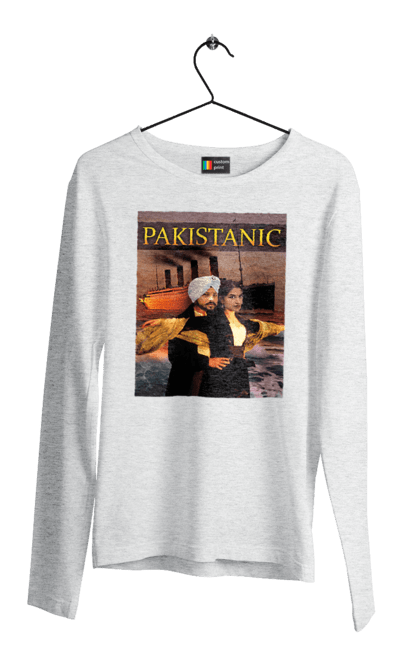 Чоловічий лонгслів з принтом "Pakistanic". Гумор, кіно, креативні, пакістан, приколи, прикольні, смішні, титанік, тренди, фільми. 2070702