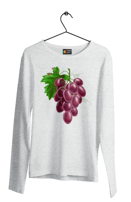 Men`s longsleeve with prints Grapes. Grapes. 2070702
