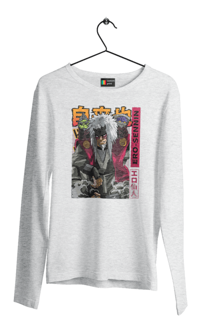 Men's longsleeve with prints Naruto Jiraiya. Anime, hokage, jiraiya, manga, naruto, shinobi, shonen. 2070702