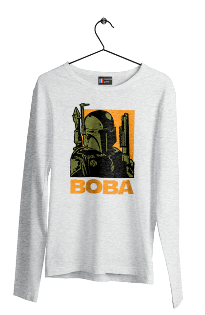 Чоловічій лонгслів з принтом "Боба Фетт". Boba fett, боба фетт, зоряні війни, клон, мисливець за головами. 2070702