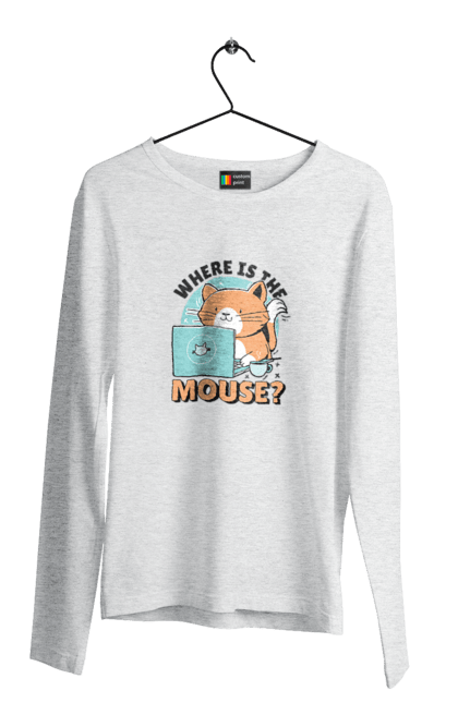 Чоловічий лонгслів з принтом "Де миша?". Angular, c, css, html, it, javascript, jquery, php, python, react, svelt, vue, айтишник, айті, гумор, код, кодувати, прогер, програміст, програмісти, ти ж, ти ж програміст, тиж програміст. 2070702