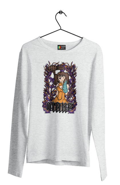 Men's longsleeve with prints Seven Deadly Sins Diane. Adventures, anime, comedy, diana, diane, fantasy, manga, seven deadly sins. 2070702