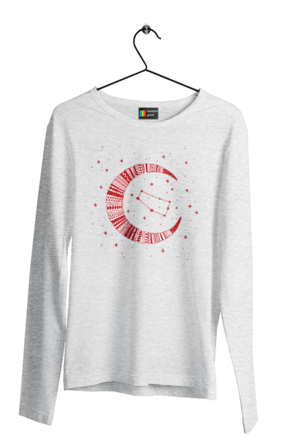 Men`s longsleeve with prints Gemini. Constellation, gemini, horoscope, sign, twins, zodiac, zodiac sign. 2070702