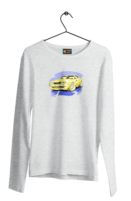 Чоловічий лонгслів з принтом "Український спорткар". Додж челенджер, машина, машини арт, потужність, спортивне авто, спорткар, українське авто, швидкість. 2070702
