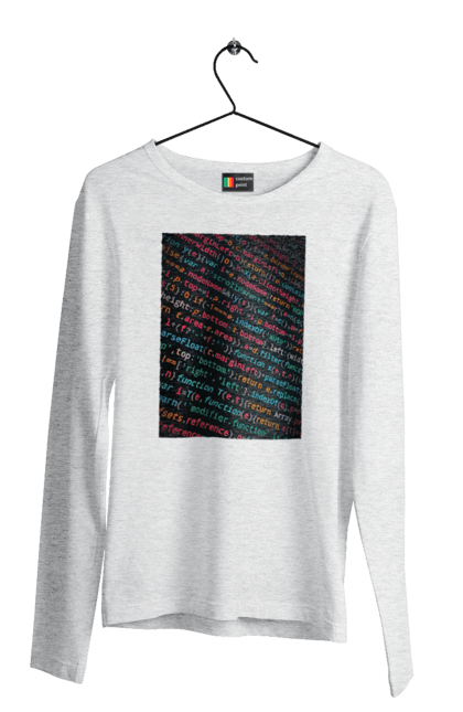 Чоловічий лонгслів з принтом "Код". Angular, c, css, html, it, javascript, jquery, php, python, react, svelt, vue, айтишник, айті, гумор, код, кодувати, прогер, програміст, програмісти, ти ж, ти ж програміст, тиж програміст. 2070702