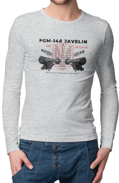 Men`s longsleeve with prints FGM 148 Javelin. Caesar, himars, javelin, nlaw, patriot, weapons, zaluzhny. 2070702