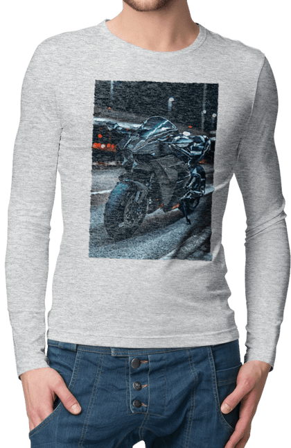 Чоловічий лонгслів з принтом "Мото цитаты". Байк, мото, спорт, цитаты. 2070702