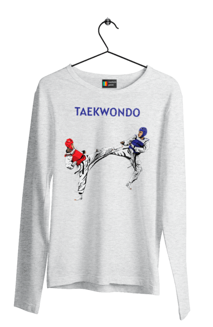 Men's longsleeve with prints Taekwondo. Korea, martial arts, sport, taekwondo, training. 2070702