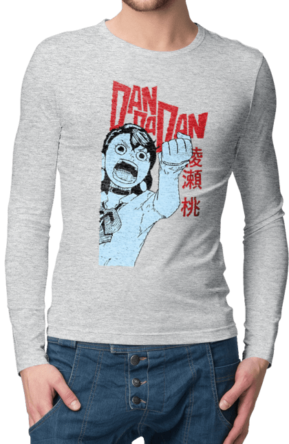 Чоловічий лонгслів з принтом "Дандадан Момо Аясе". Dandadan, momo ayase, okarun, аніме, аясе, дандадан, манга, момо, момо аясе. 2070702