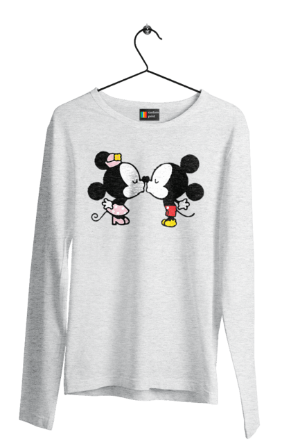 Чоловічій лонгслів з принтом "38". Mickey mouse, minnie mouse, дісней, міккі, міккі маус, мінні маус, мультфільм. 2070702