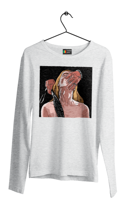 Men`s longsleeve with prints Girl Captive Man With Whips. Passion, suck, whip. 2070702