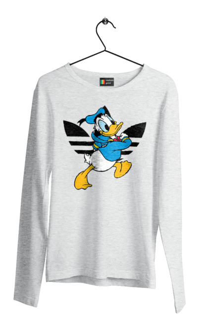 Men's longsleeve with prints Adidas Donald Duck. Adidas, animated series, cartoon, daisy duck, donald duck. 2070702