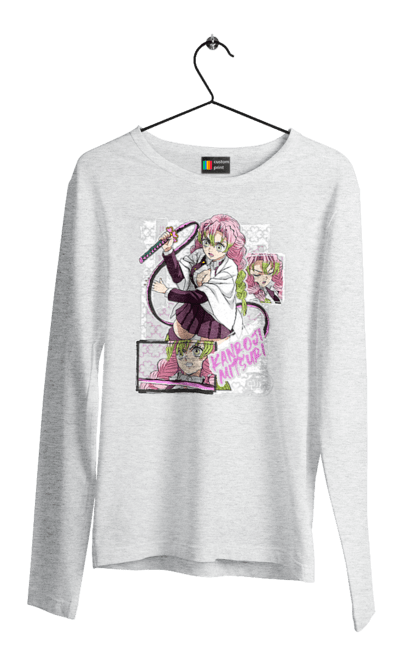 Men's longsleeve with prints Demon Slayer Mitsuri. Anime, demon slayer, giyu tomioka, manga, mitsuri, mitsuri kanroji, serial. 2070702