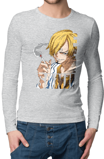 Чоловічій лонгслів з принтом "Ван Піс Вінсмок Санджи". One piece, sanji, аніме, ван пис, ван піс, вінсмок санджи, манга, санджи. 2070702