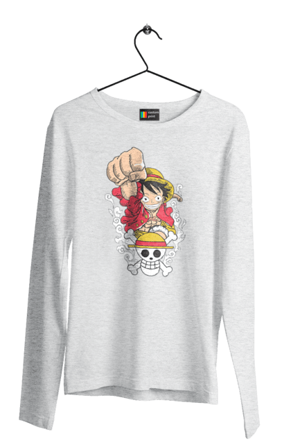 Men's longsleeve with prints One Piece Luffy. Anime, luffy, manga, monkey de luffy, one piece, pirates. 2070702