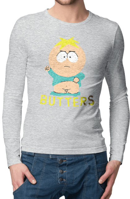 Men's longsleeve with prints South Park Butters. Butters, cartoon, leopold stotch, south park. 2070702