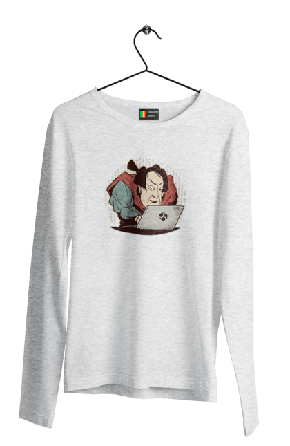 Чоловічий лонгслів з принтом "Ніндзя програміст". Angular, c, css, html, it, javascript, jquery, php, python, react, svelt, vue, айтишник, айті, гумор, код, кодувати, прогер, програміст, програмісти, ти ж, ти ж програміст, тиж програміст. 2070702