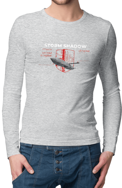 Men`s longsleeve with prints Storm Shadow. F16, howitzer, industrious, nasams, storm shadow, suzanne, zuzana. 2070702