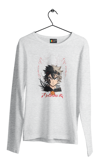 Чоловічій лонгслів з принтом "Black Clover Аста". Anime, asta, black clover, manga, wizard king, аніме, аста, король магів, манга, чорна конюшина. 2070702