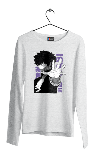 Чоловічій лонгслів з принтом "Моя академія героїв Дабі". Dabi, my hero academia, todoroki, toya todoroki, академія юей, аніме, дабі, моя академія героїв, тодорокі, тойя тодорокі. 2070702