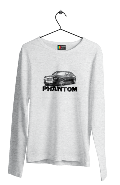 Men`s longsleeve with prints Rnols royce. Auto, car, luxury class, phantom, rolls royce, sedan. 2070702
