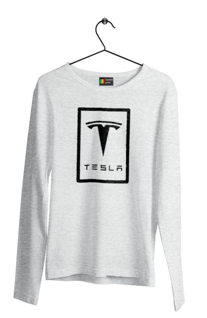 Men`s longsleeve with prints Tesla. Tesla. 2070702