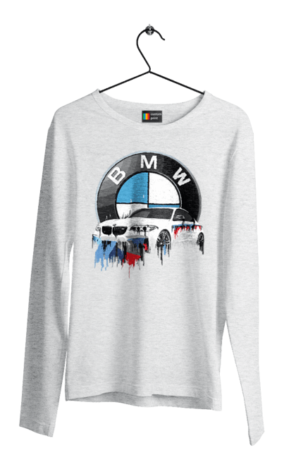 Мужской лонгслив с принтом BMW. Bmv, авто, бмв, бмв фан, фанклуб. 2070702