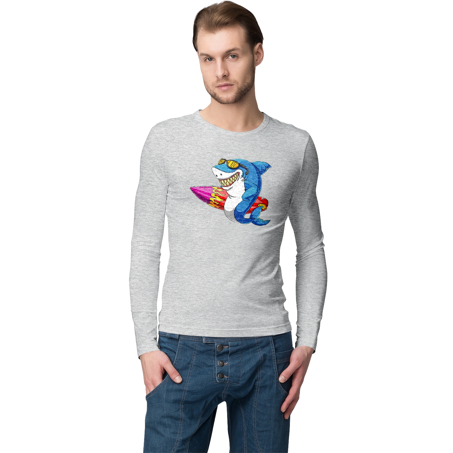 Shark With Glasses Surfing