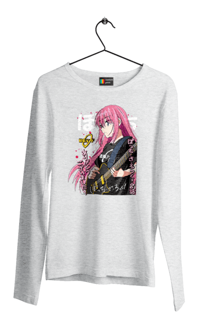 Men's longsleeve with prints Bocchi the Rock! Hitori Gotou. Anime, bocchi the rock, hitori goto, hitori gotou, manga, music, rock. 2070702