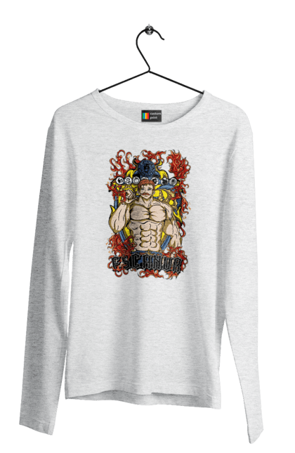 Men's longsleeve with prints Seven Deadly Sins Escanor. Adventures, anime, comedy, escanor, fantasy, manga, seven deadly sins. 2070702