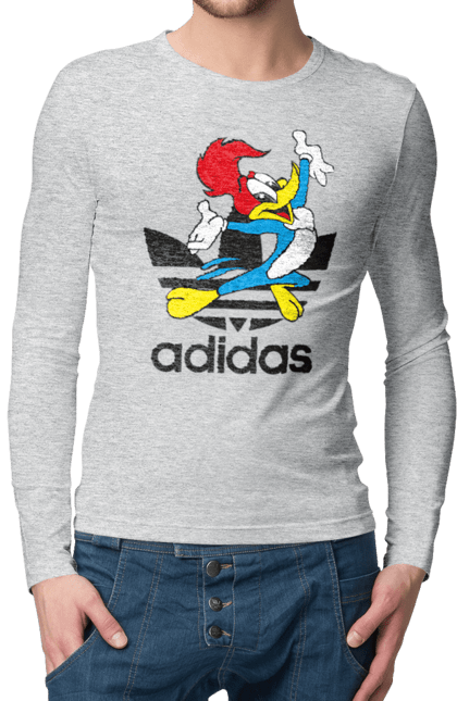 Men's longsleeve with prints Adidas Woody Woodpecker. Adidas, adidas, animated series, woody, woody woodpecker. 2070702