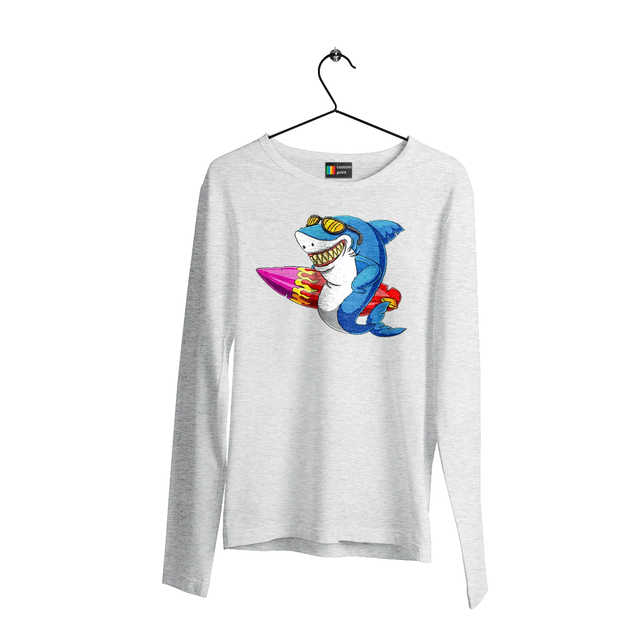 Shark With Glasses Surfing