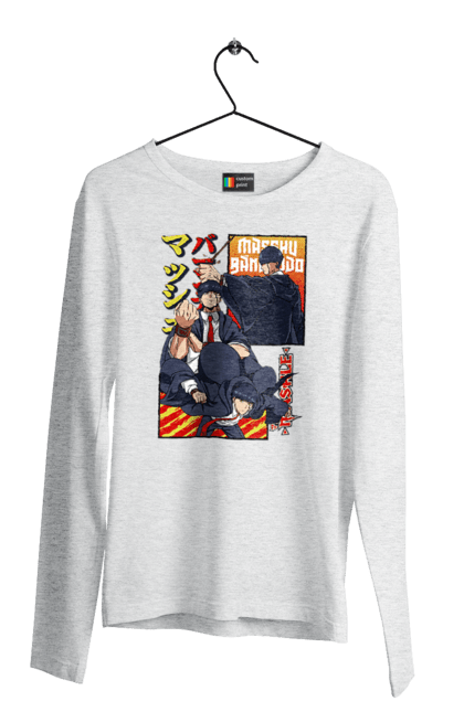 Men's longsleeve with prints Magic and Muscles Mash Burnedead. Adventure, comedy, magic and muscles, manga, mash burnedead. 2070702