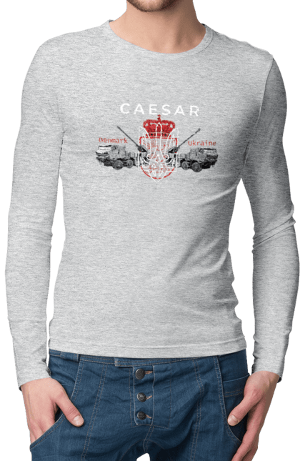 Men`s longsleeve with prints Caesar. Caesar, himars, weapon, zaluzhny. 2070702