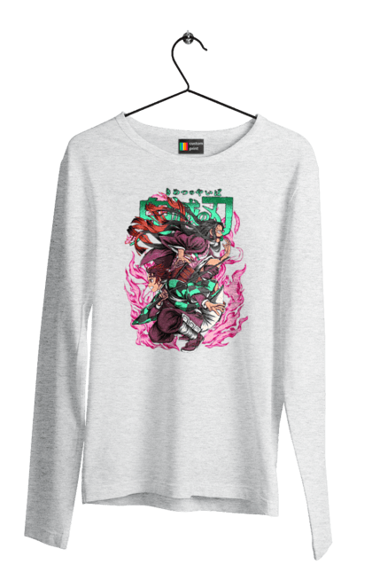 Men's longsleeve with prints Demon Slayer Tanjiro. Anime, demon slayer, kamado tanjiro, manga, tanjiro. 2070702