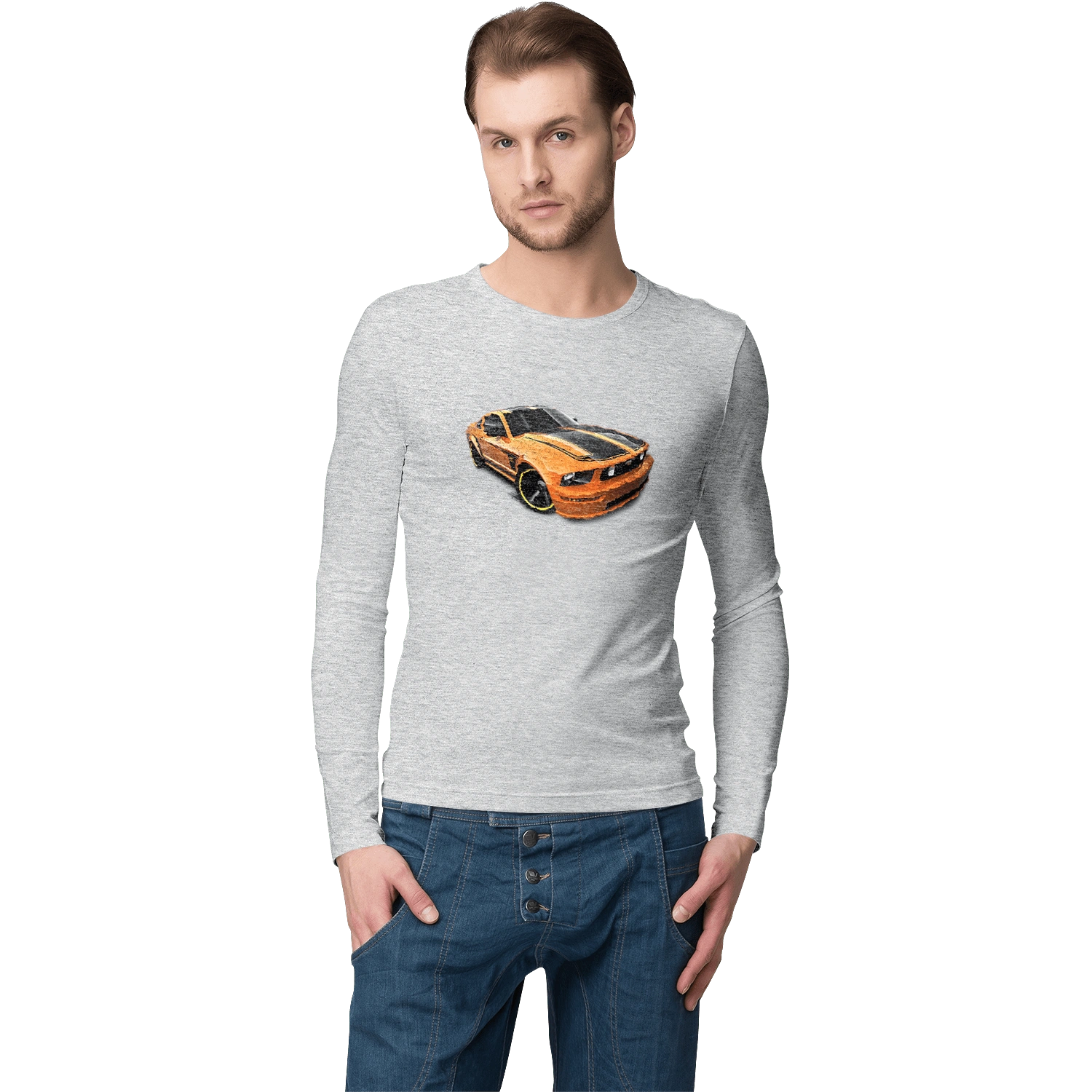 Оранжевая, скоростная машина