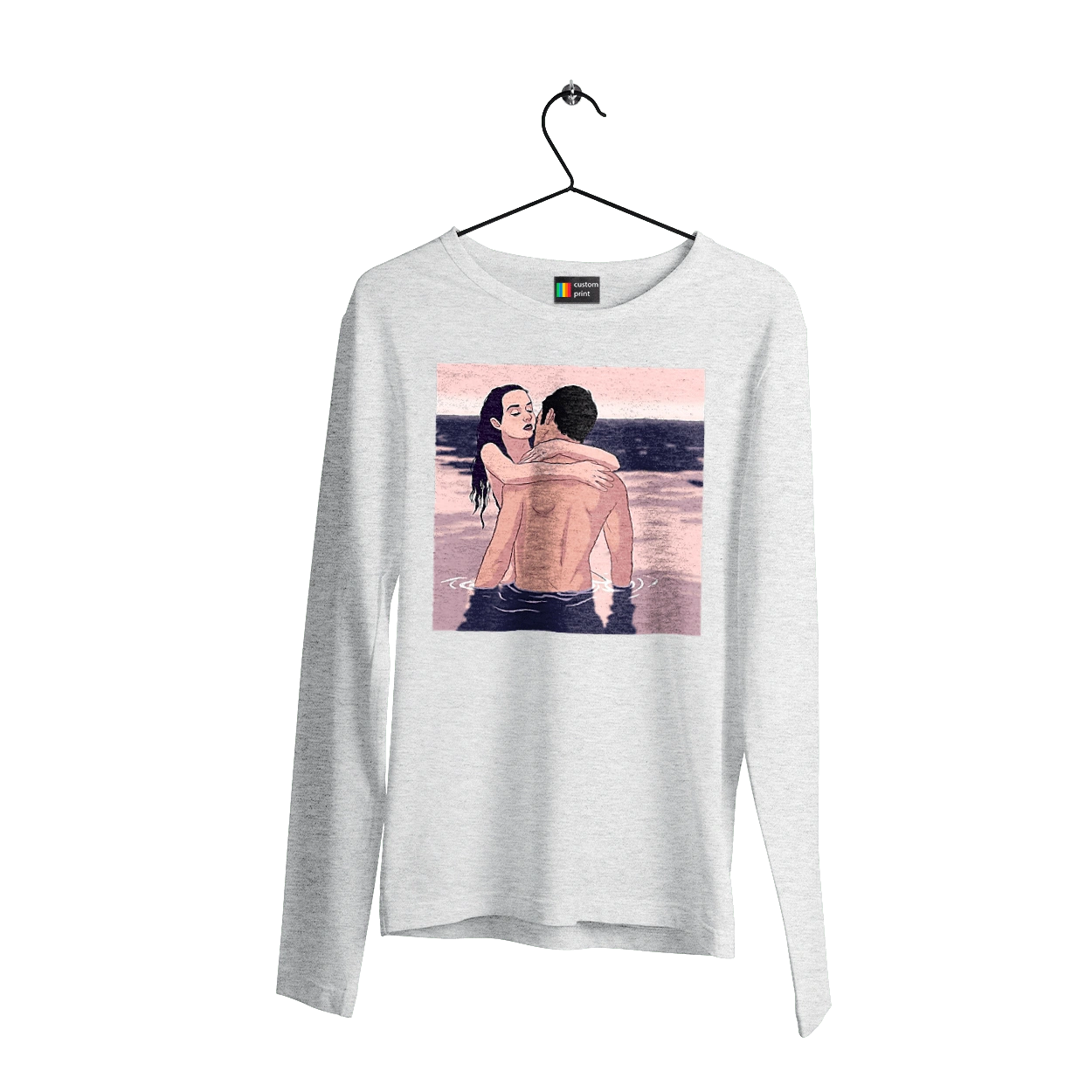 Couple Hugging In The River