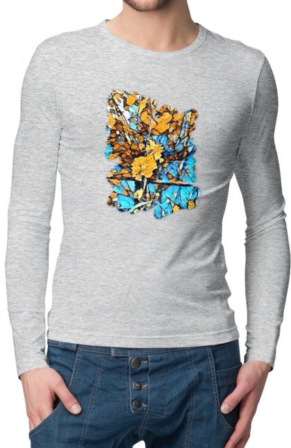 Жовті квіти на синьому фоні