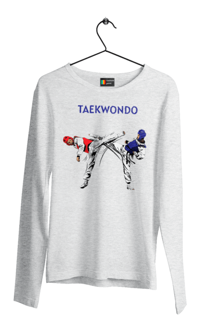 Men's longsleeve with prints Taekwondo. Korea, martial arts, sport, taekwondo, training. 2070702