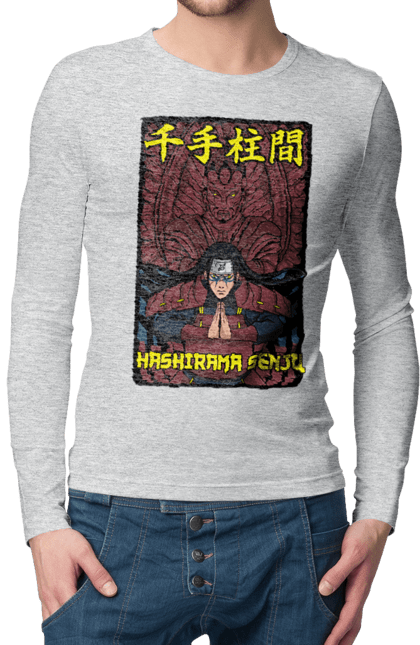 Чоловічій лонгслів з принтом "Наруто Хасірама". Hashirama, hashirama senju, hokage, naruto, аніме, манга, наруто, хасірама, хасірама сенджу, хокаге. 2070702