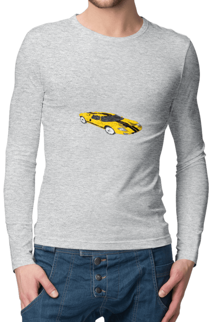 Men`s longsleeve with prints Auto. Auto, house, race, speed, sports car. 2070702