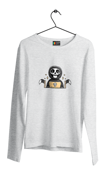 Чоловічий лонгслів з принтом "Темний розробник програміст". Brain, geek, linux, php, ай ти, ай ті, баг, геймер, гік, гра в кальмара, де баг, код, лаптоп, лінукс, пранк, програміст, розробник, смерть, сміх, смішне, ютер. 2070702