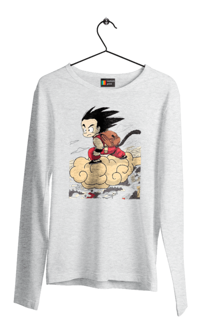 Чоловічій лонгслів з принтом "Перли дракона Сон Гоку". Dragon ball, manga, son goku, аніме, гоку, манга, перли дракона, сон гоку. 2070702